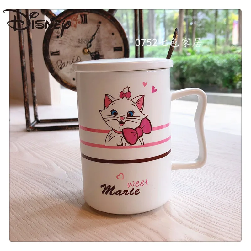 

Disney Cute Simple Fashion Mary Cat Ceramic Bone China Mug Milk Coffee Cup Unisex