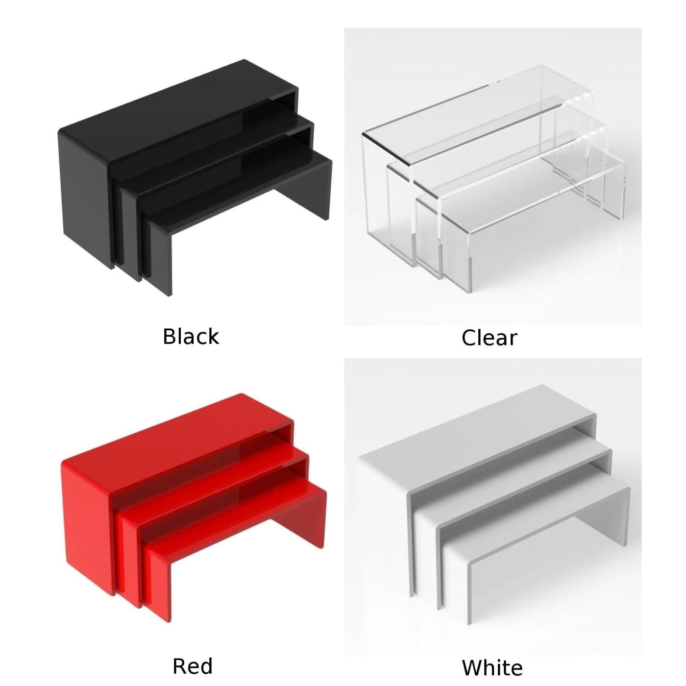 3 шт./компл. толщиной мм акриловые Дисплей Стенд ювелирных изделий витрина