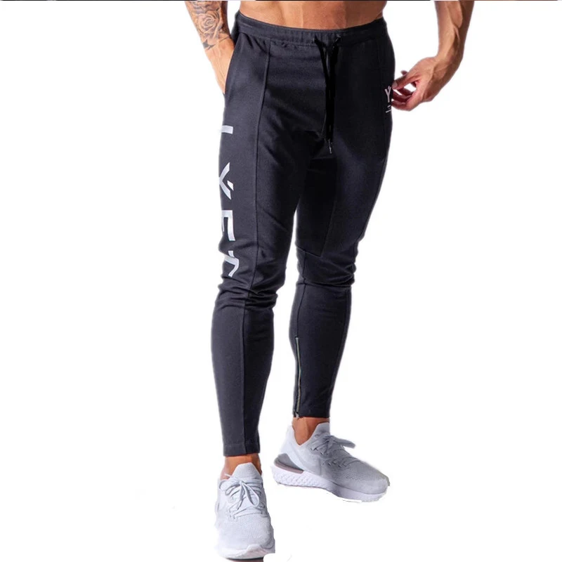 

Новинка 2021, спортивные брюки Daycloth, мужские тренировочные хлопковые облегающие брюки для ног, повседневные брюки для бега, фитнеса, спортивн...