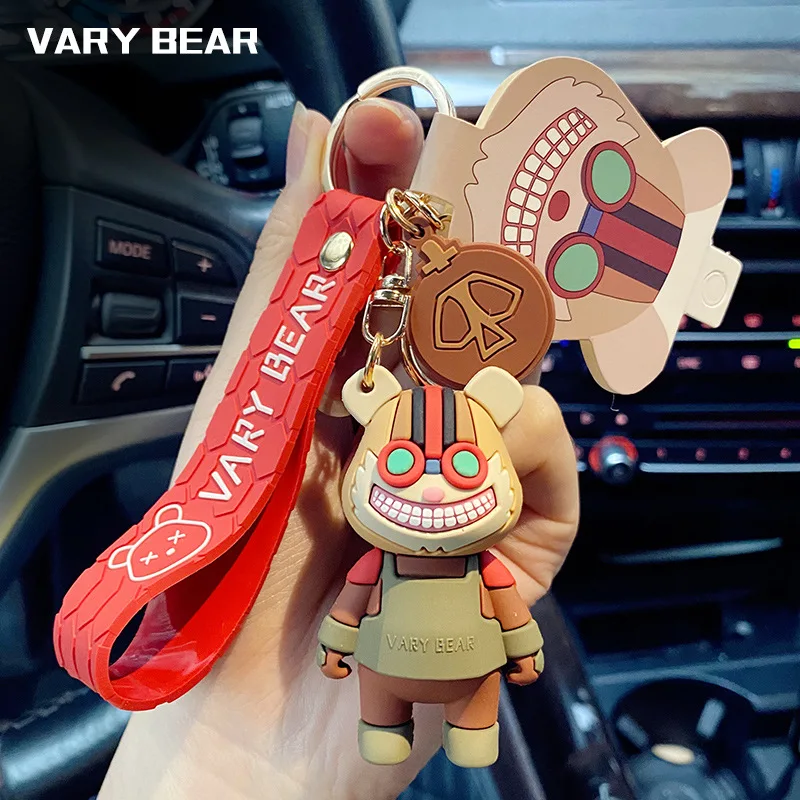 

LOL Cartoon Bear Doll Lover Keychain Creative Personality Car Chain Key Ring Cute Female Hand Rope Bag Ornaments Girl Gift Toy