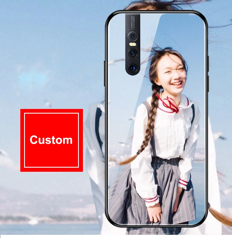 DIY закаленное Стекло ЧЕХОЛ ДЛЯ Vivo S5 Z5X Y3 Y17 X50 X27 Pro S1 V17 V15 IQOO 5 NEO Y91 Y93 V11i Z3i X21 Y97 X23 Nex