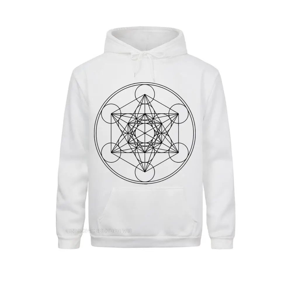 Metatrons Cube Flower Of Life Women Men's Cotton Crazy Hoodie Sacred Geometry Magic Mandala Wholesale