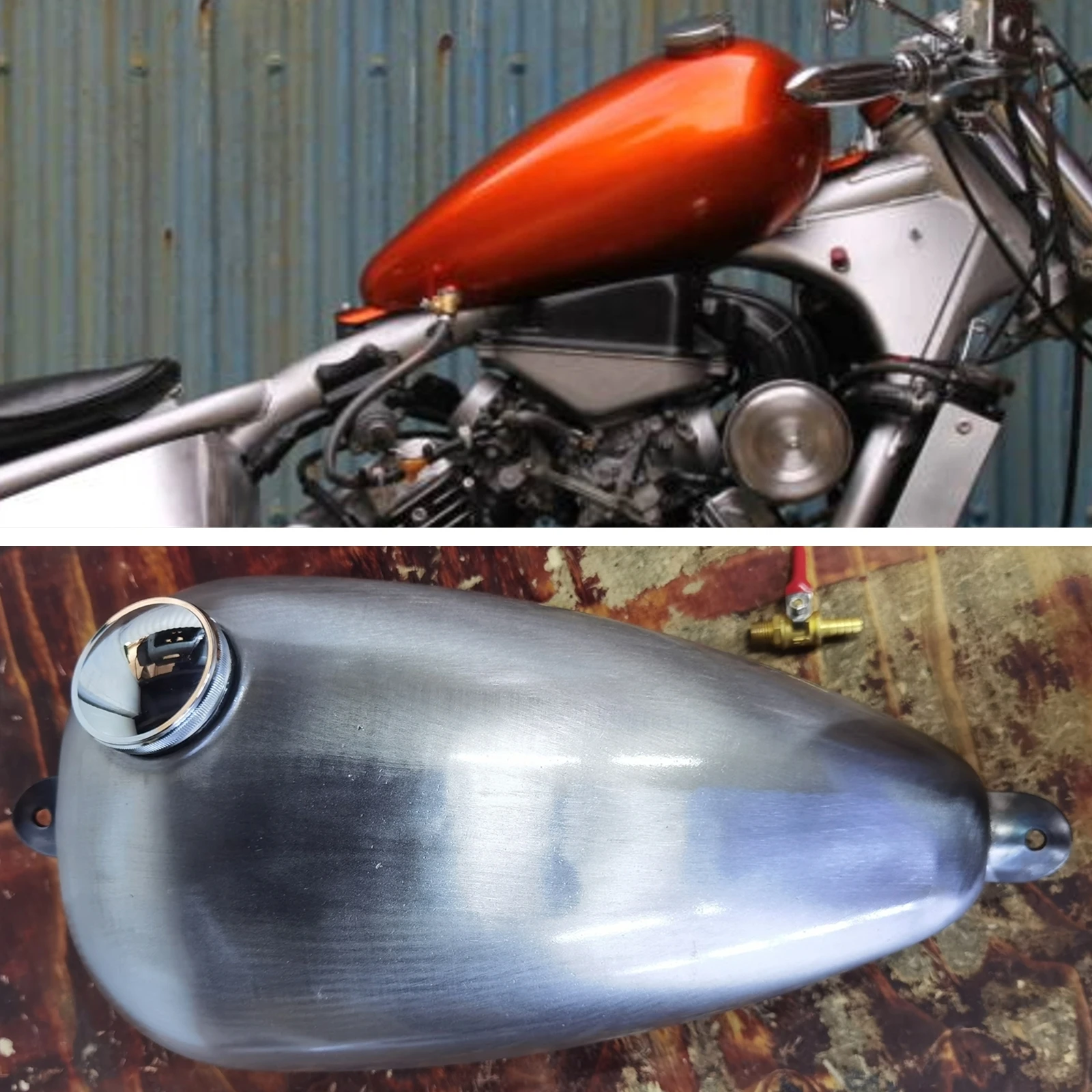 

Бензиновый бензиновый топливный бак 8 л для HONDA V-TWIN MAGNA VT250C с крышкой, модифицированный мотоциклетный бензиновый топливный бак ручной работы