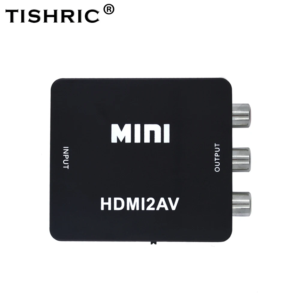 Адаптер TISHRIC HDMI-совместимый с AV RCA штекер-гнездо HD 1080P видеопреобразователь с поддержкой NTSC PAL выход HDMIToAV