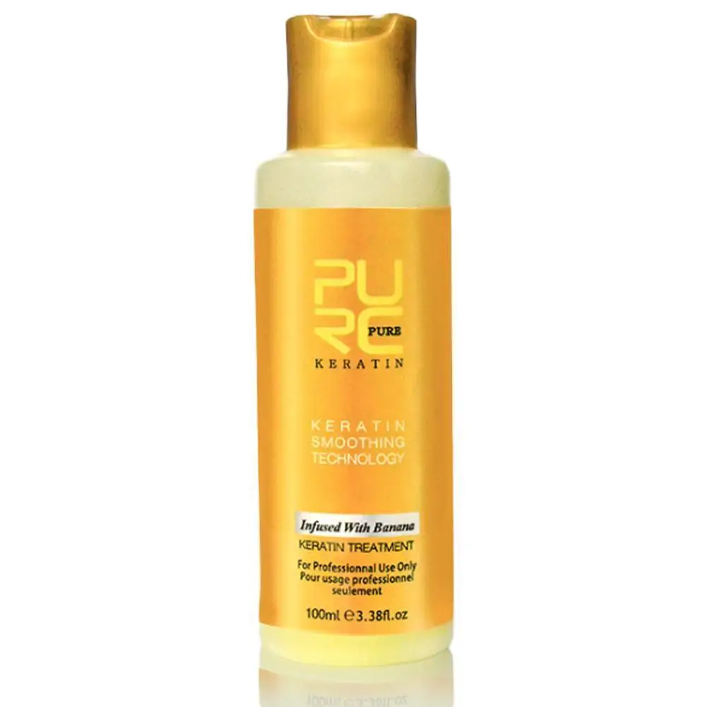 

100ml Purc 12% Banana Flavor Keratin Treatment Frizzy Keratin Straightening Hair Hair Brazilian Damage Repair Treatment Q7D6