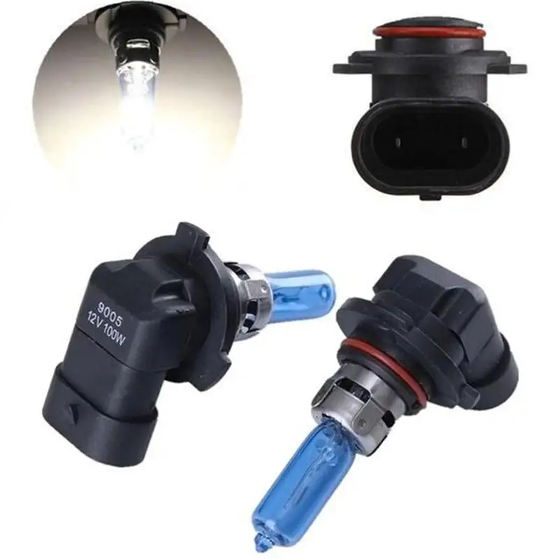 

2PCS 9005/HB3 Halogen Bulbs Auto Car Bright Ultra White Super Fog Light Halogen Bulbs Car Headlight 12V Lamp 100W 6000K Hot Sale