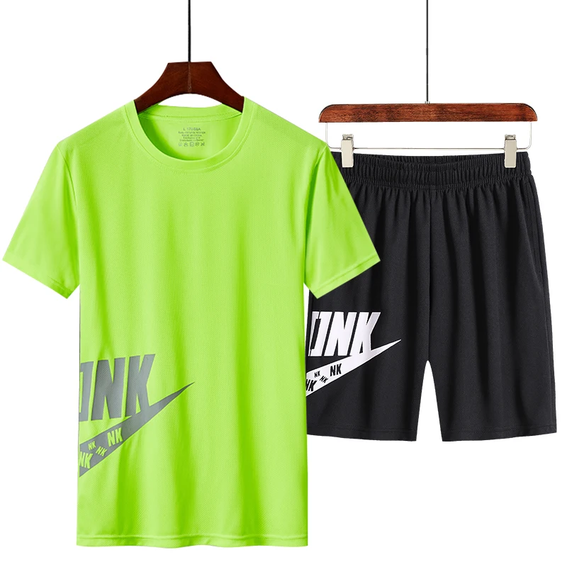 Комплект одежды мужской из 2 предметов футболка и шорты летний короткий