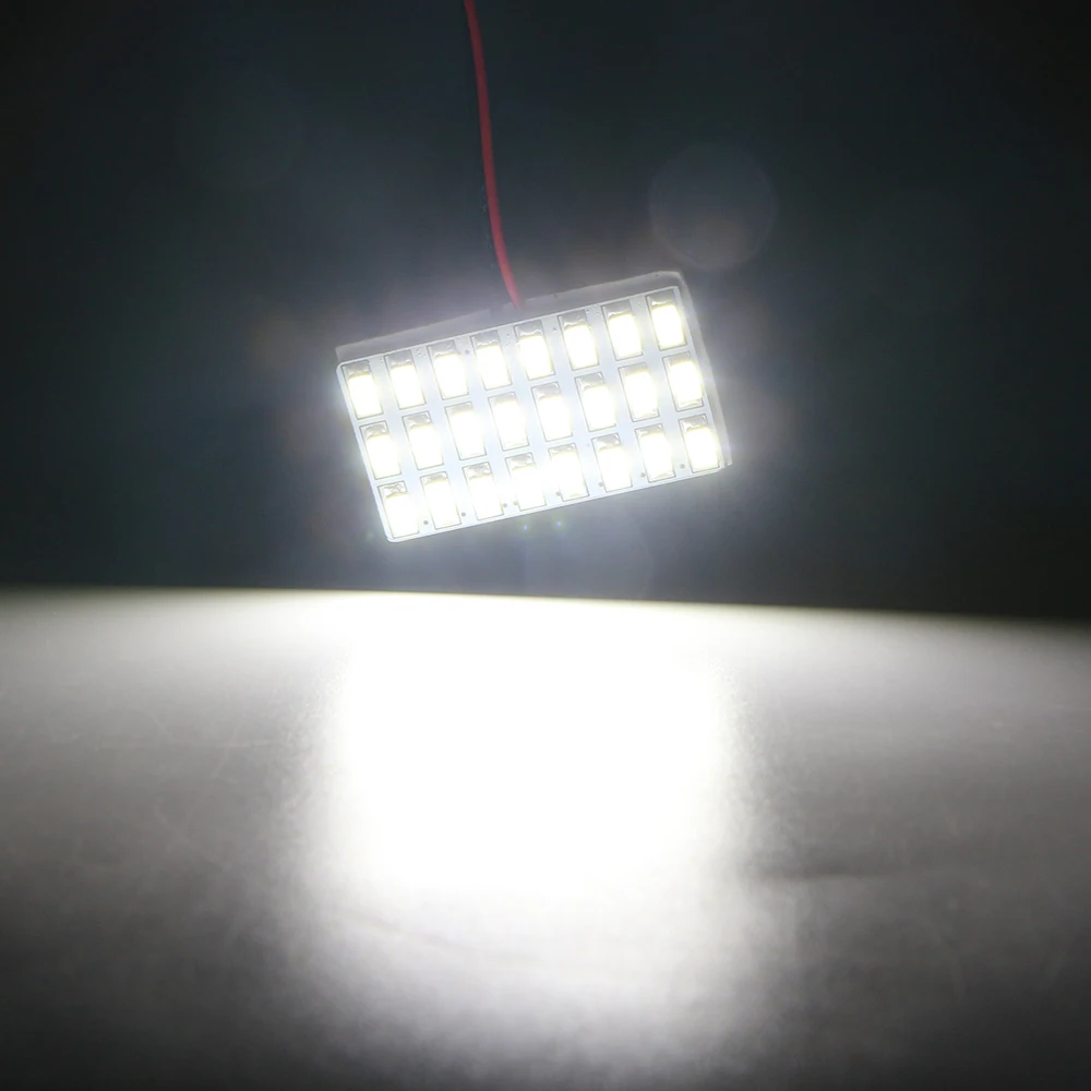 

2pcs 12V DC 5730 24 SMD LED Panels Dome Interior Map Reading Door Vehicle Car Light Lamp W5W T10 C5W Festoon Bulb 6000K-8000K
