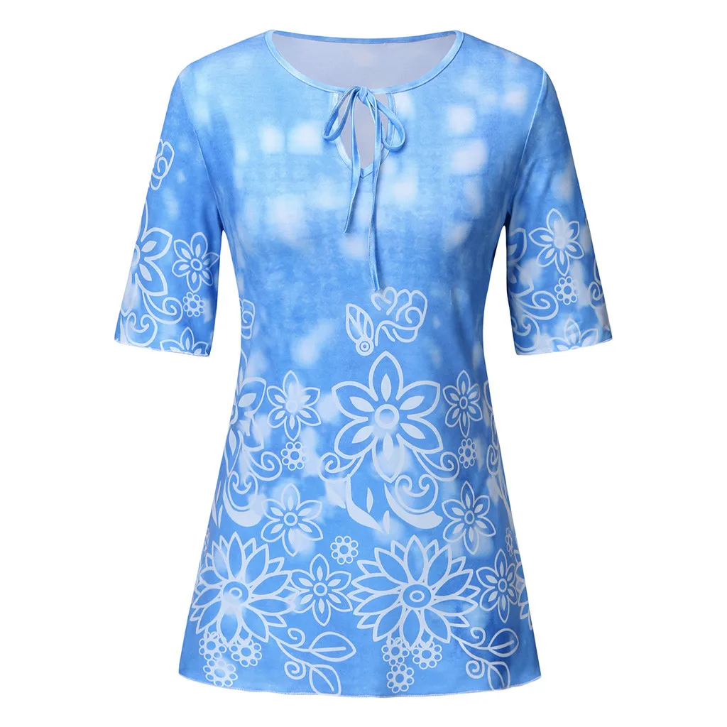 Новая шифоновая Футболка с принтом топы Повседневная рубашка круглым вырезом и