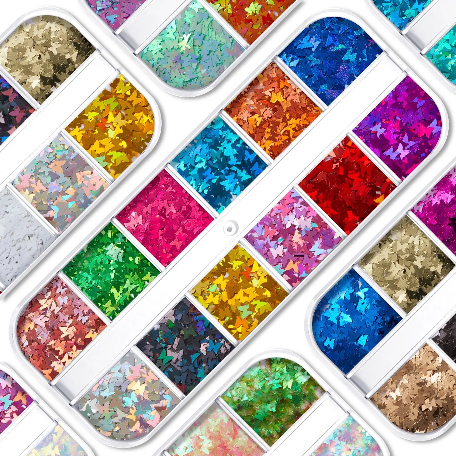 Очаровательные Блестки для нейл Арта (искусство украшения ногтей) 12 сетка в