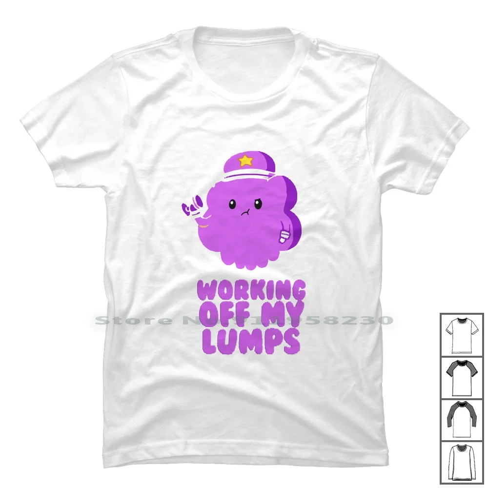 Футболка с надписью Work Off My Lumps из 100% хлопка