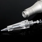 100 шт.упак. картридж с иглой для перманентного макияжа, штыковая игла 1RL 3RL для татуажа бровей, картридж с иглой для беспроводной машины