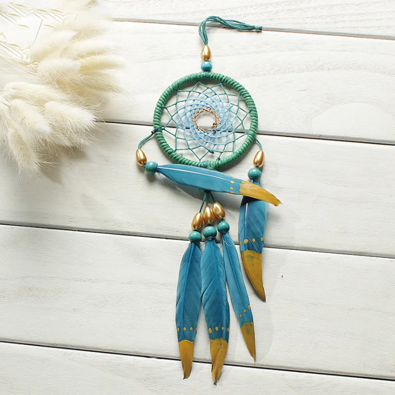 Синий Ловец снов автомобиль подвеска Воздушный Шарм Крытый ветер колокольчик DIY