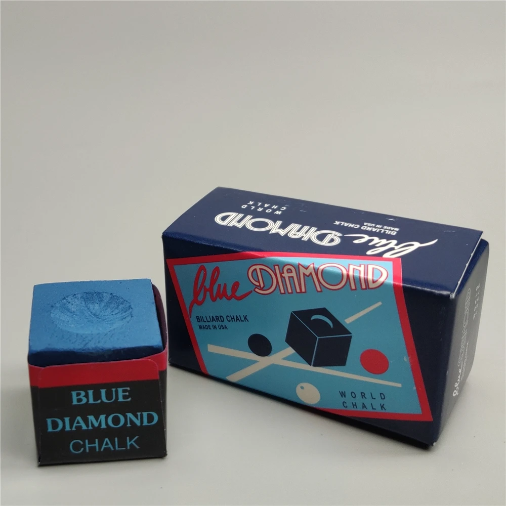 

Billard Chalk Pool Chalk 2Pcs/box Blue Diamond Longoni Professional Carom Blue Pool Cue Stick Chalks Billiard Accessories