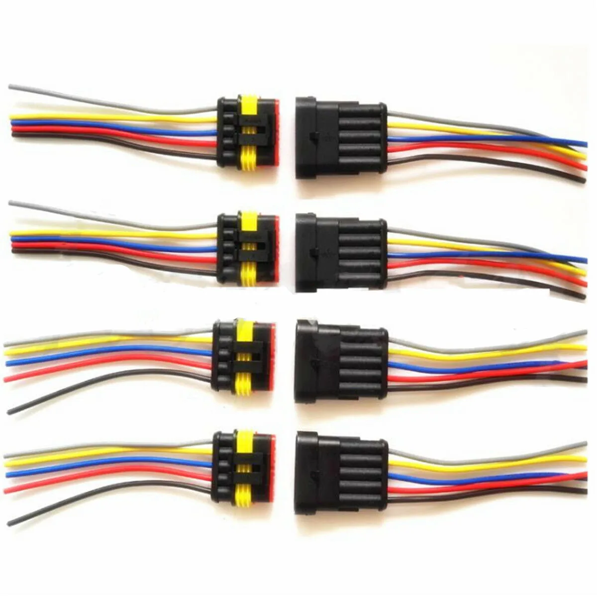 

One Set 5 Pin Way Car Waterproof Electrical Connector Plug with Wire AWG Termina