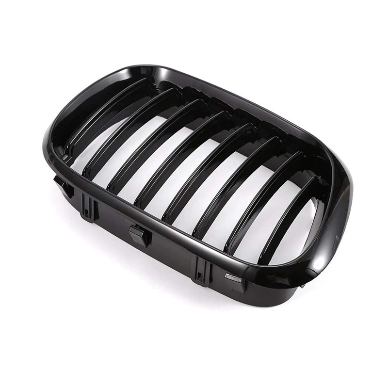 Глянцевый черный передний капот почками Центральная решетка Грили Гриль для BMW X5