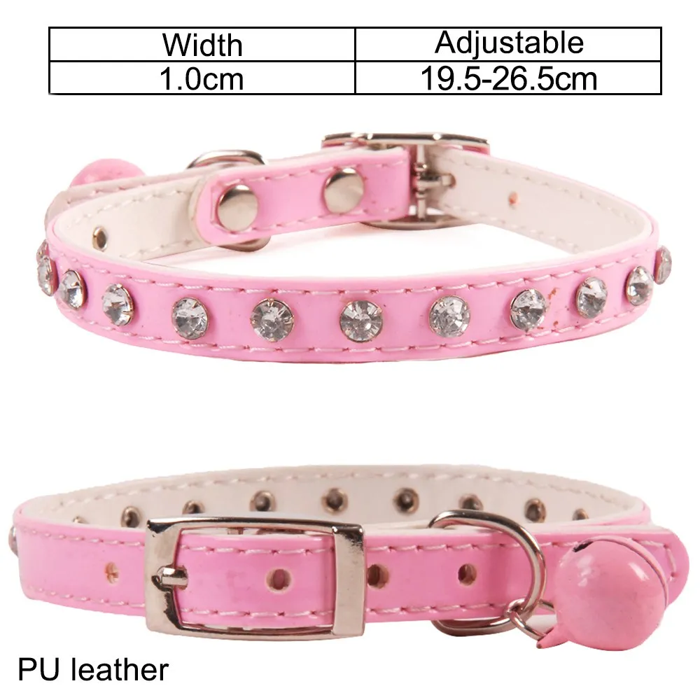 pink-ys0036 Ошейник для кошки с колокольчиком для котенка и маленькой собаки, ошейник для питомца, украшения для щенка и кошки, выдвижной аксессуар JW0002 - Цвет: pink-ys0036