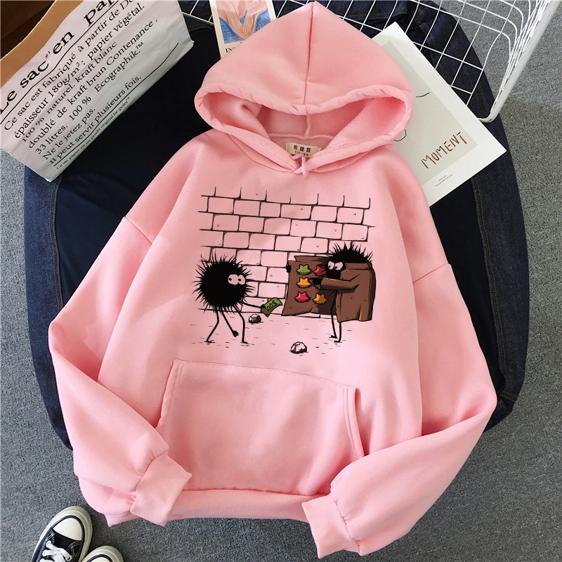 Totoro Studio Ghibli Kawaii толстовки Harajuku Забавный аниме для женщин мультфильм толстовка Ullzang 90s мода толстовка Графический Женский милый - Цвет: 20