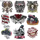 Термотрансферы с черепом Prajna, термотрансферы из ПВХ, термотрансферы для одежды, виниловые железные наклейки