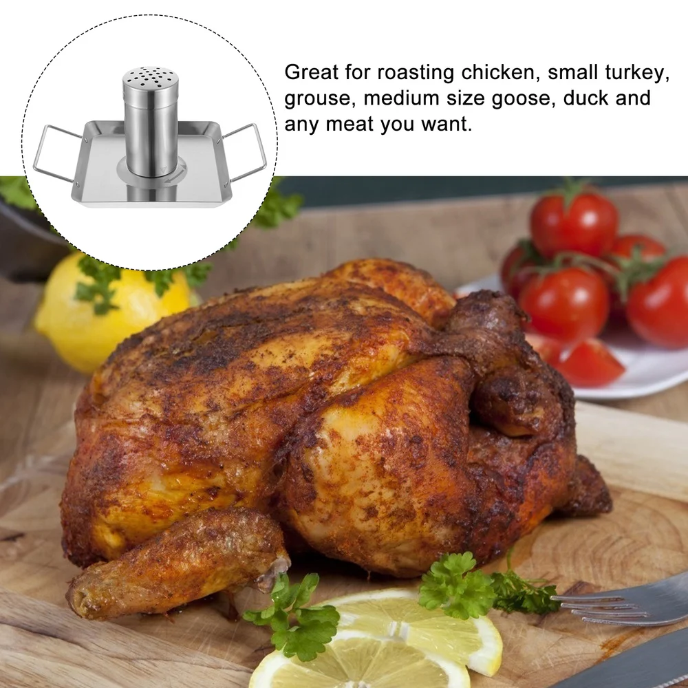 

Stainless Steel Chicken Duck Holder Non-stick Grill Stand Roasting Chicken Plate