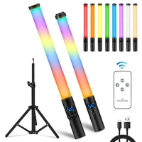 rgb led handhold light stick wand colorful fill light stick with tripod stand photographic lighting 3000 6500k flash speedlight