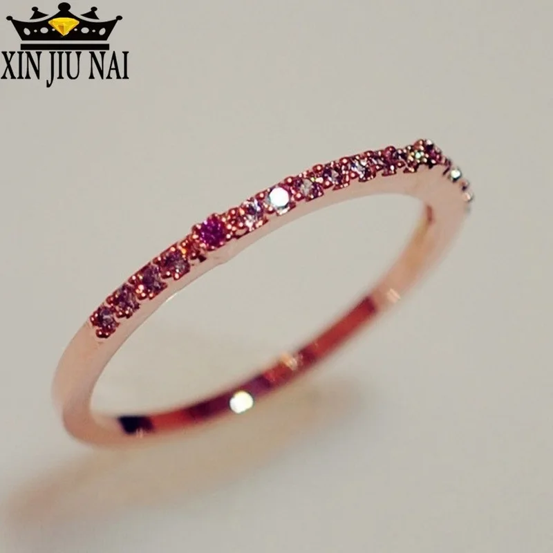 Персонализированные Изящные Модные Винтажные Маленькие Кольца из розового