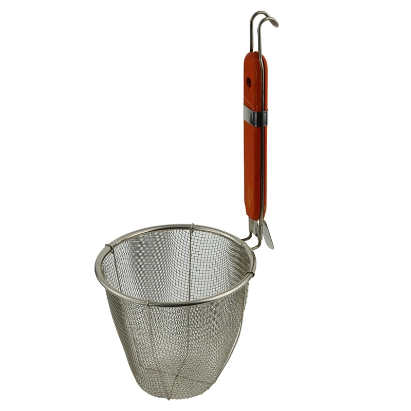 2X Wooden Handle Stainless Steel Kitchen Ware Dumplings Noodles Mesh Strainer 5.3 Inch X 4.9 | Дом и сад