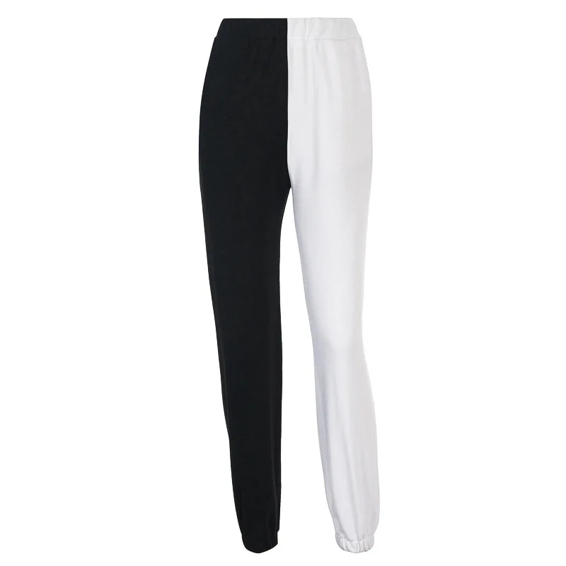 

SONDR spring and summer loose and thin ins hip-hop black and white contrast color high-waist casual pants women's jogging pants