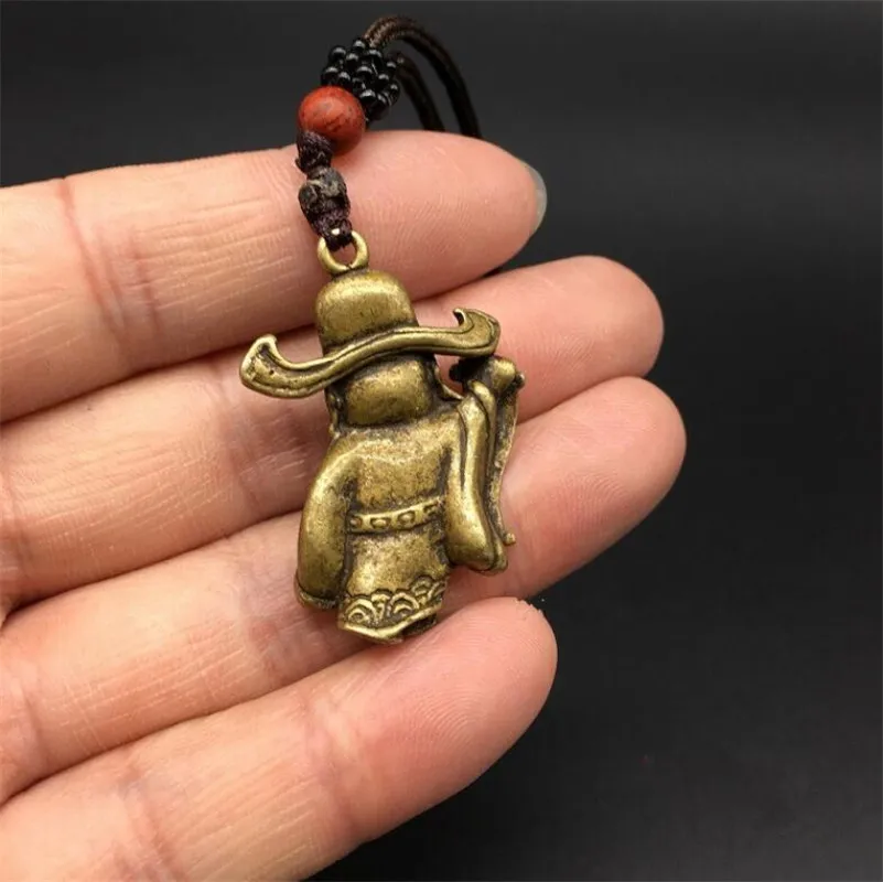 Медная статуя коллекционные китайские латунные Резные маммоны духовное