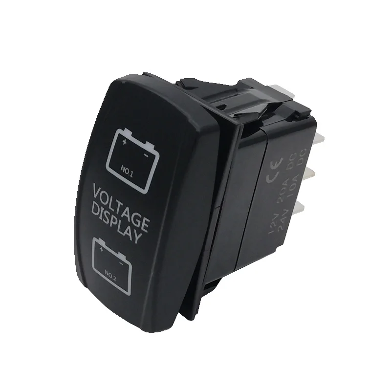 Выключатель питания с индикатором напряжения 7 контактов 12 В красный тумблер для