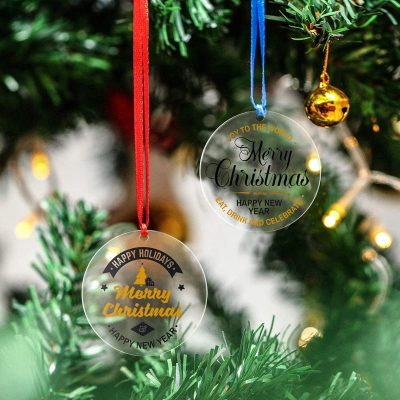 Прозрачные круглые акриловые этикетки для кнопок 2 дюйма х 3 мм|Брелоки| |