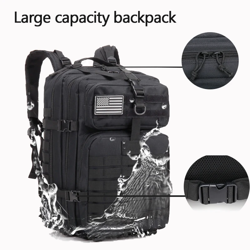 

Tactical Large 3P Backpack Hiking Trave Camping Sport Bag Military Army Camouflage Shoulder Backpack