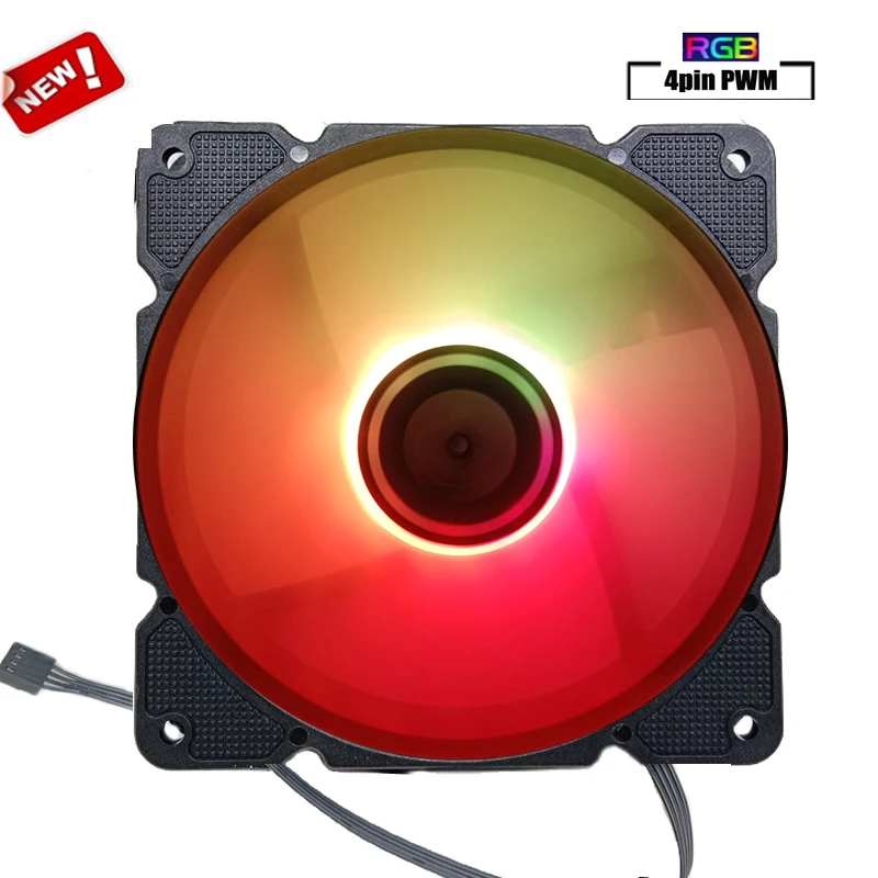 PWM 4Pin RGB автоматически 120 мм чехол для компьютера вентилятор тихий 12 см