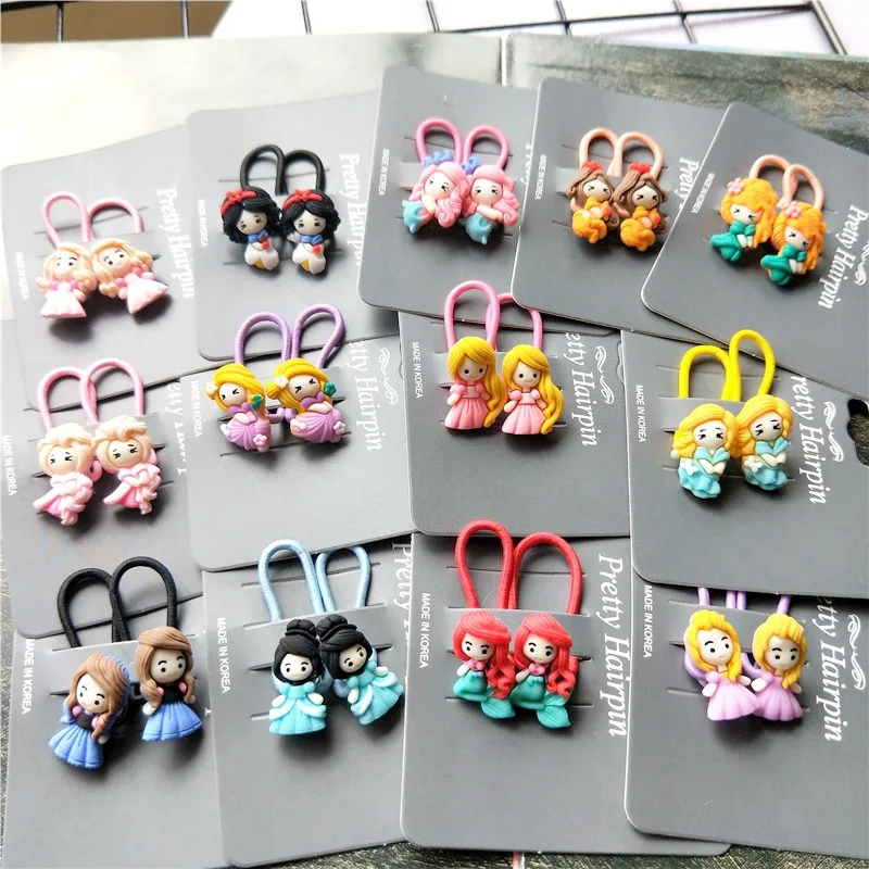 Новый милый головной убор принцессы из 2 предметов Детские эластичные повязки