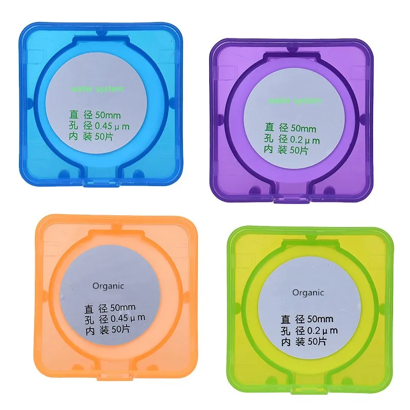 

The diameter microporous membrane is 50 mm,the pore diameter is 0.2 um / 0.45 um,organic system,water sand core filter membrane