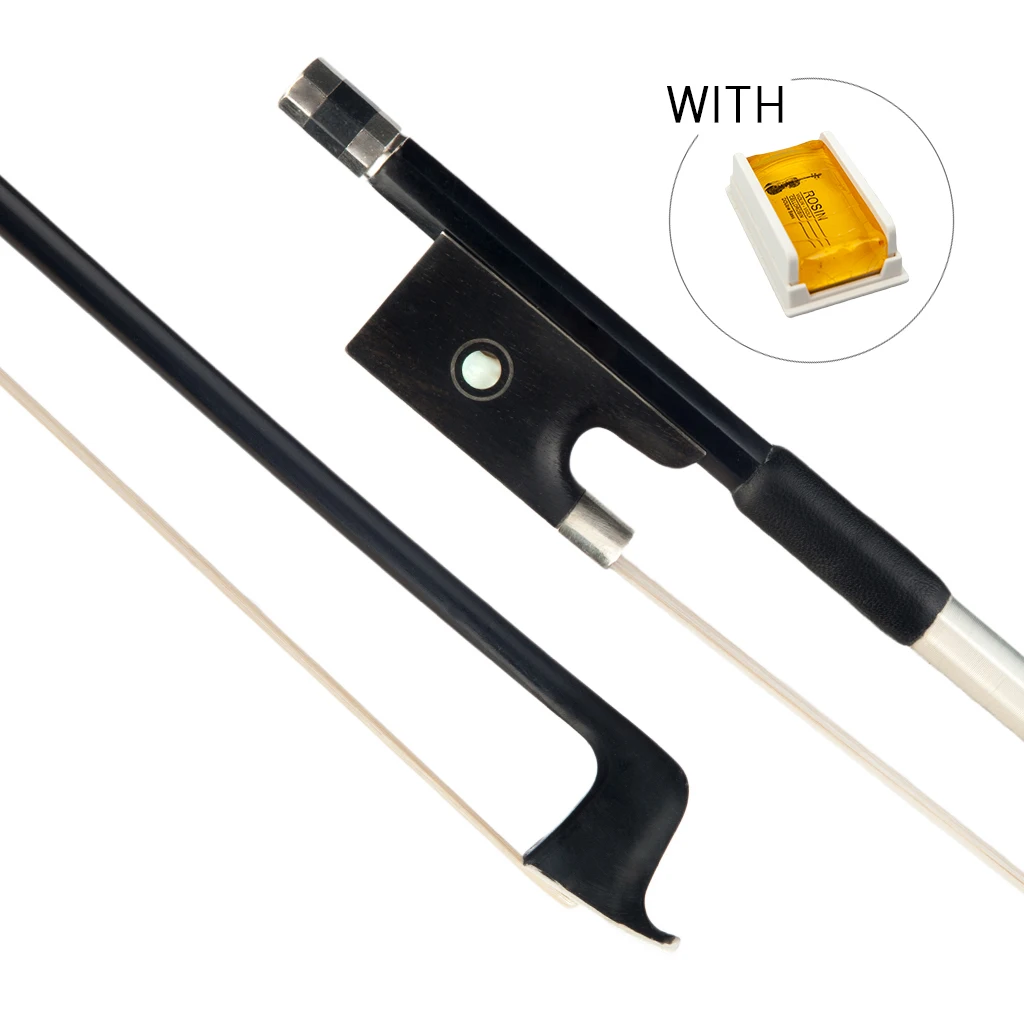 4/4 лук для скрипки из углеродного волокна графитовый черный акустической с