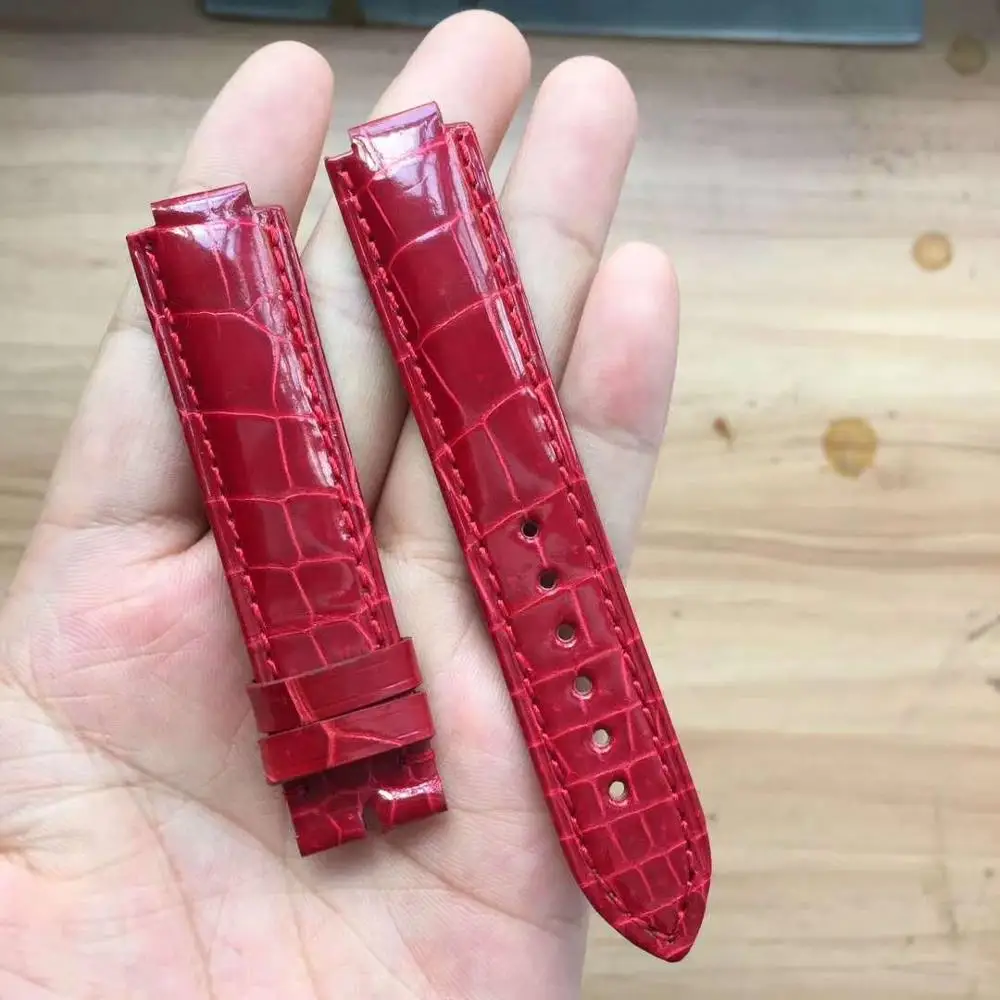

Handmade Private Custom Brand Watches Substitute Strap Genuine Calf Crocodile Leather Belt Colorful Multiple Size Accessories