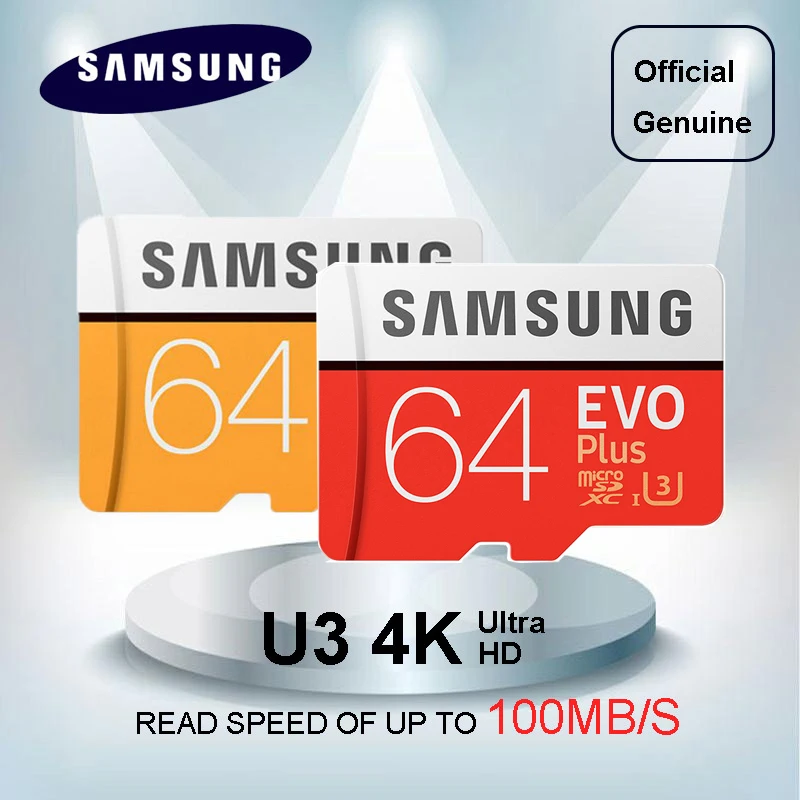 Samsung micro sd карта 32 ГБ 64 128 256 100 МБ/с. SDHC/SDXC Class10 UHS I U3 памяти мicro TF 100% оригинал| |