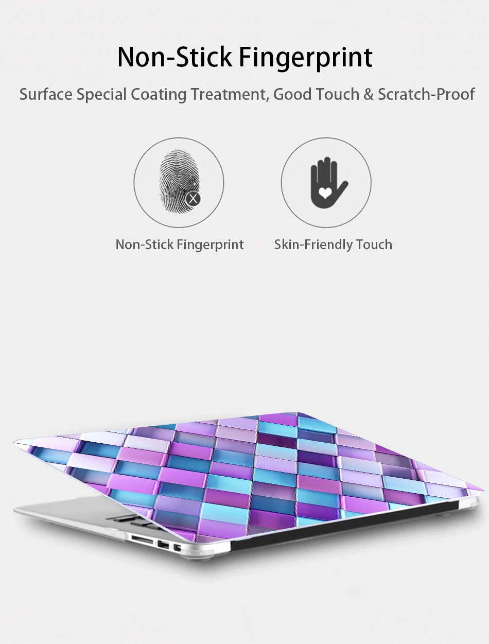 MTT 3D чехол с геометрическим рисунком для Macbook Pro retina 13 15 с сенсорной панелью для ноутбука для Mac book 12 дюймов Air 11 13 дюймов Чехол