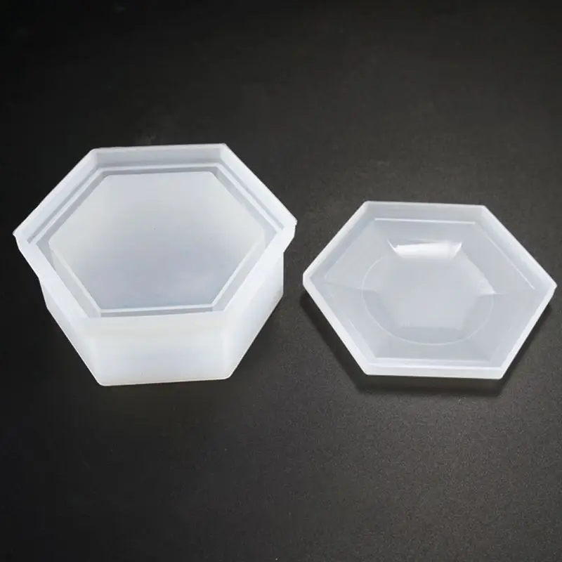 

DIY Hexagon Storage Box Mold Crystal Epoxy Plum-shaped Silicone Mould R2LE