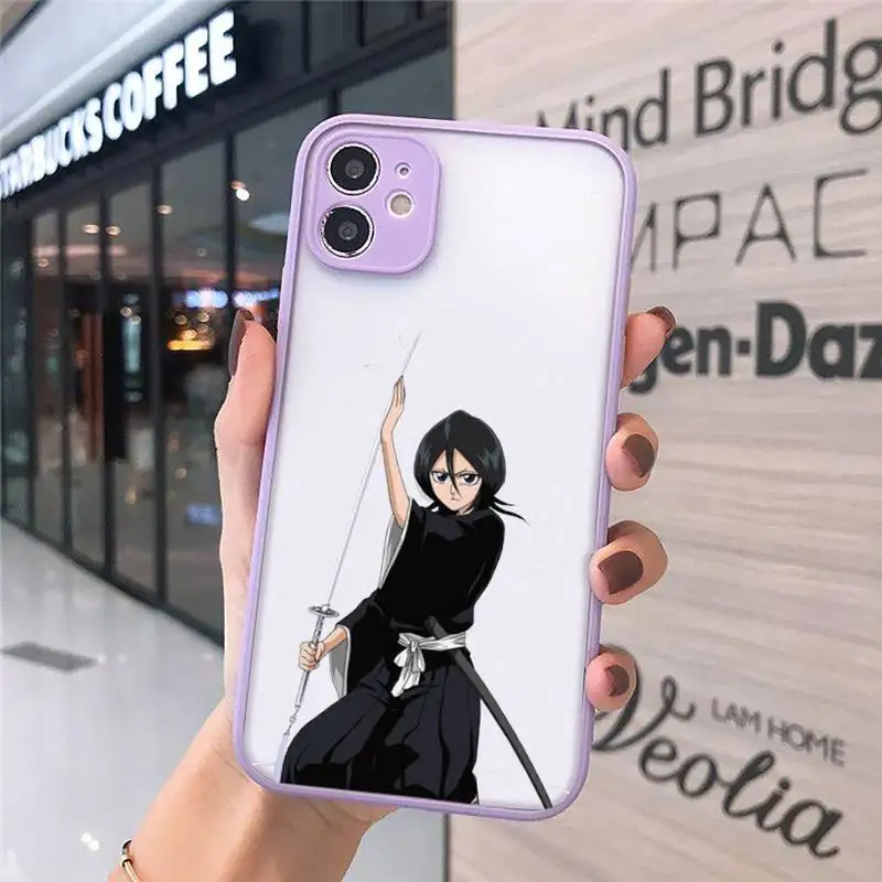 

Japanese anime Bleach Phone Cases Matte For iPhone 12 Mini 11 Pro XR XS Max 7 8 Plus X Hard PC Back Cover