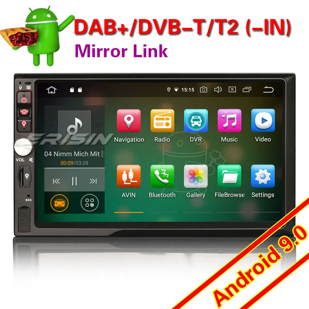 Универсальная автомобильная стереосистема 2 Din Android 9 0 Wi Fi 4G DAB + OBD TPMS