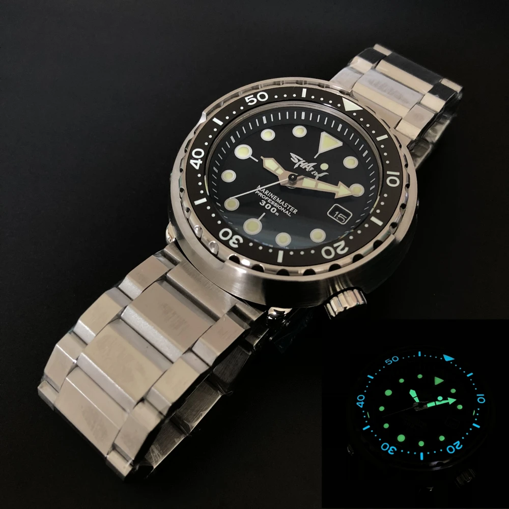 Мужские механические часы STEELDIVE SD1975T с логотипом акулы для дайвинга 300 м NH35
