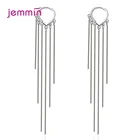 925 пробы серебряные серьги для женщин модные креативные корейские простые цепи двойное отверстие ювелирные изделия предотвращает аллергию