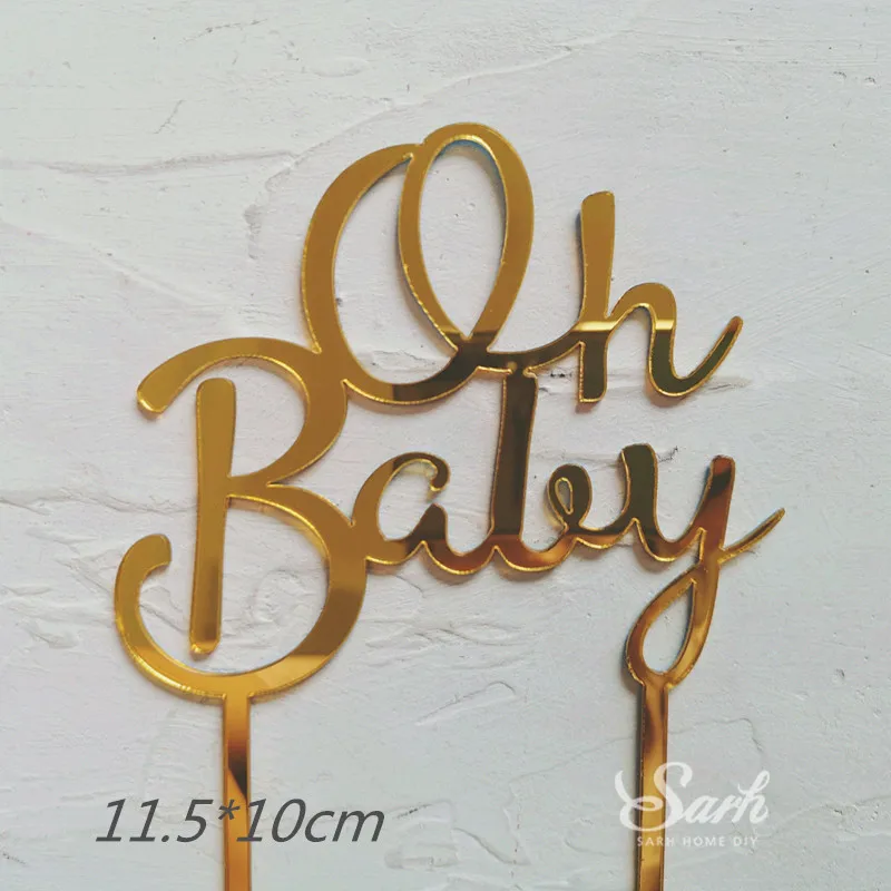 

Gold Pink One Oh baby Princess Girl Acrylic Happy Birthday Cake Topper Dessert Decoration for Birthday Party Lovely Gifts