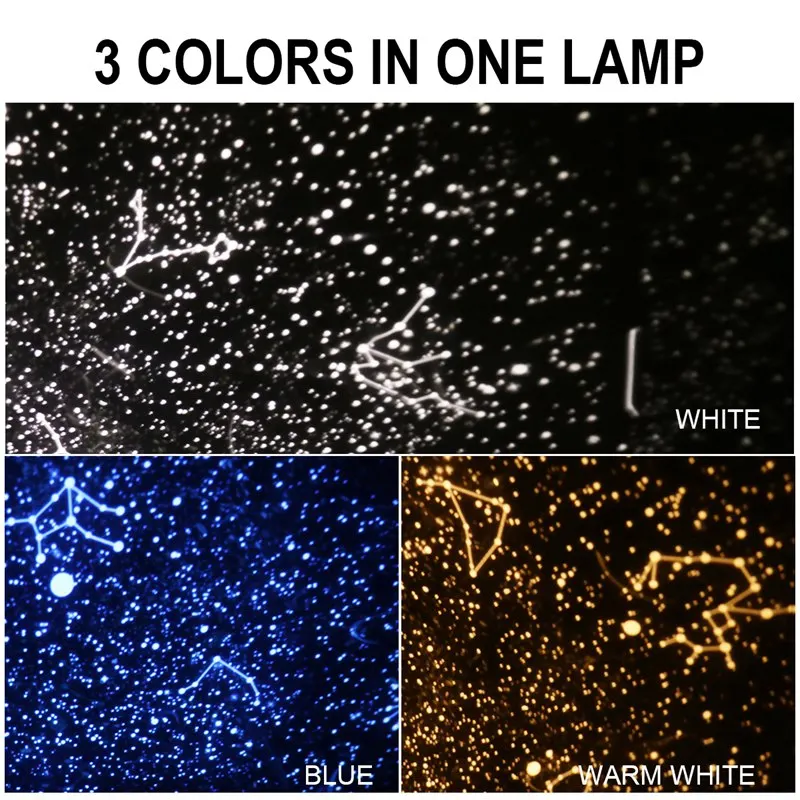 

Starlight Projector Dream Rotating LED Galaxy Starry Night Light 3 Colors Remote Control USB Lamp bedroom decoration DIY gifts