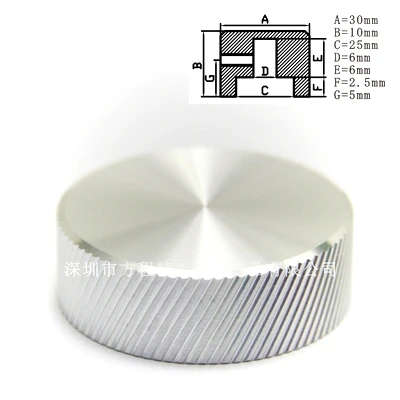 1 шт. Высококачественная алюминиевая ручка потенциометра 30*10*6 мм переключатель