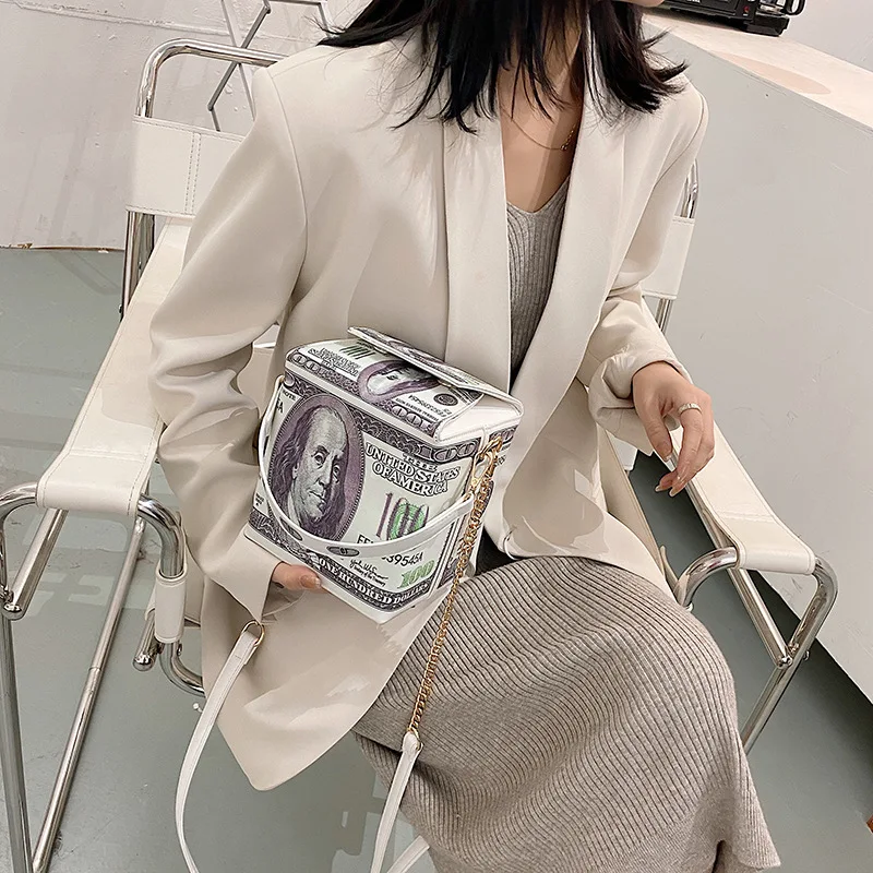Funny Dollar Design Biox Women Handbags Designer Chains Shoulder Bags Luxury Pu Leather Crossbody Bag Lady Cute Small Purse 2020 |