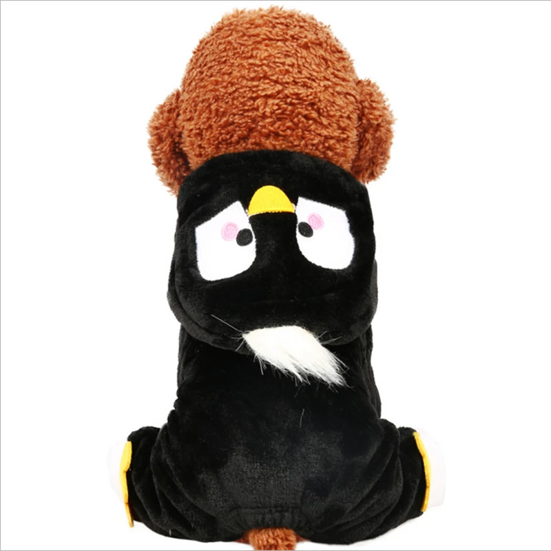 Костюм симпатичного пингвина мягкая хлопковая одежда для собак костюм плюшевого