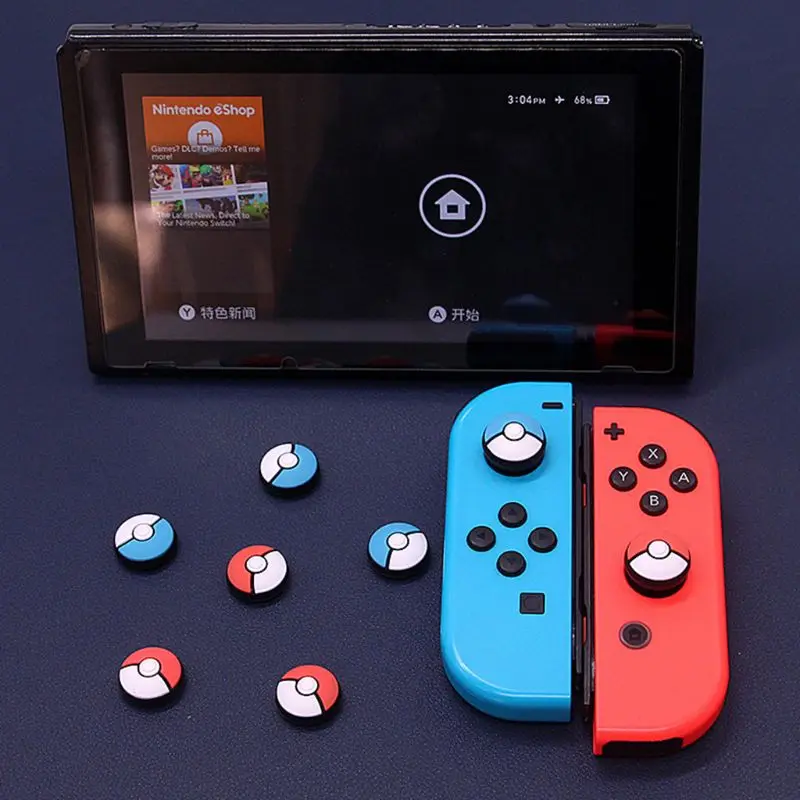 1 пара аналоговых силиконовых зажимов для большого пальца Joy Con Nintendo Switch NS